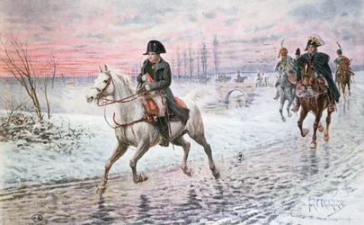 Napoleon on the Retreat from Moscow in 1812